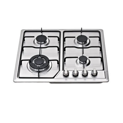 Electronic Ignition 4 Burner Gas Hob Stove Stainless Steel