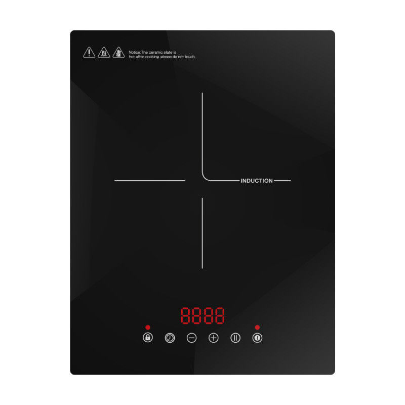 Electric Single 2000w Induction Cooker Hob Advanced  Crystal Glass Material
