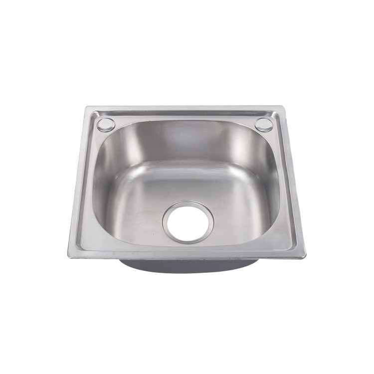 Table Top Mount 304 Stainless Steel Kitchen Sink  Punching Bar Use