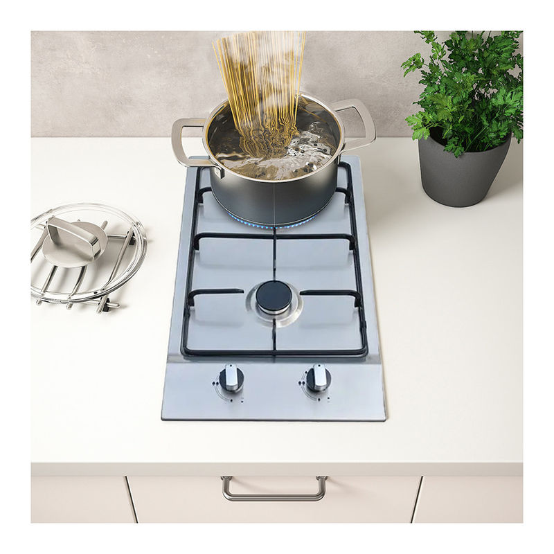High Efficiency SS 2 Burner Built In Hob Cooking Appliances Attractive 2 Burner Gas Stove